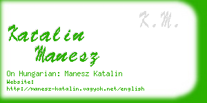 katalin manesz business card